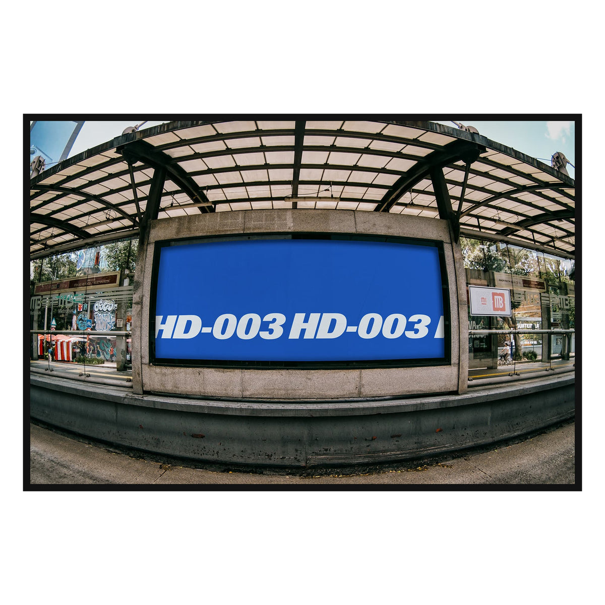 Fisheye Transit Display Mockup 001