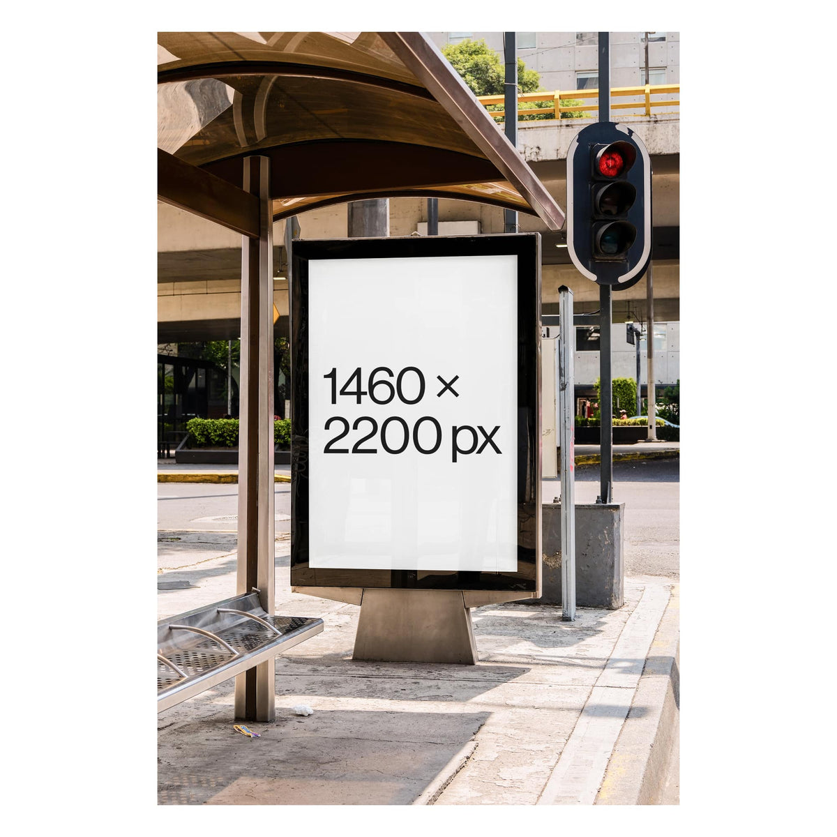 Bus Stop Poster Mockup 002
